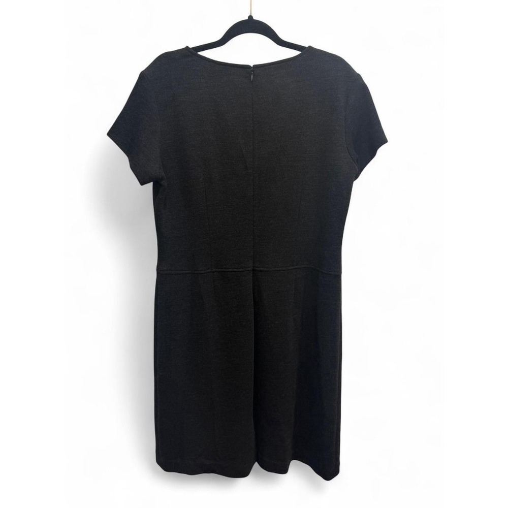 J. McLaughlin Charcoal Grey Dress, 100% Wool‎ Shell, Size 12 EUC - Picture 7 of 7